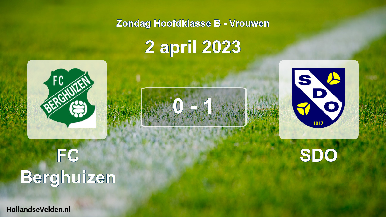 Gespeelde wedstrijd: FC Berghuizen - SDO 0 - 1 (2 april 2023)