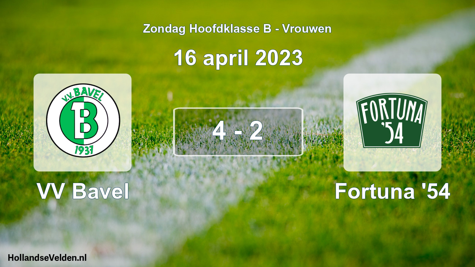 Gespeelde wedstrijd: VV Bavel - Fortuna '54 4 - 2 (16 april 2023)