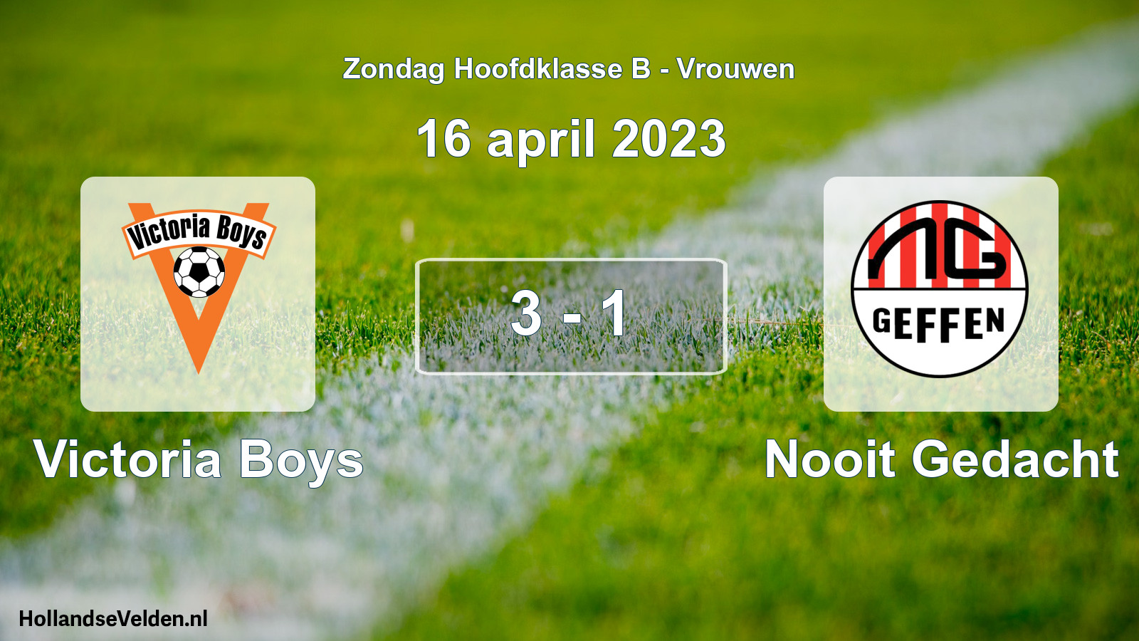 Total number of matches played: Victoria Boys - Nooit Gedacht 3 - 1 (16 April 2023)