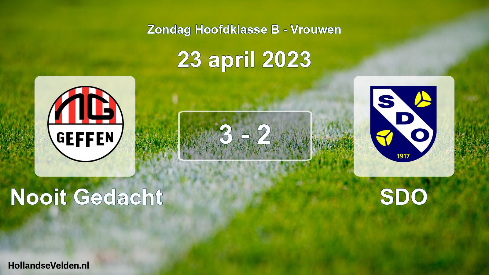 Total number of matches played: Nooit Gedacht - SDO 3 - 2 (23 April 2023)