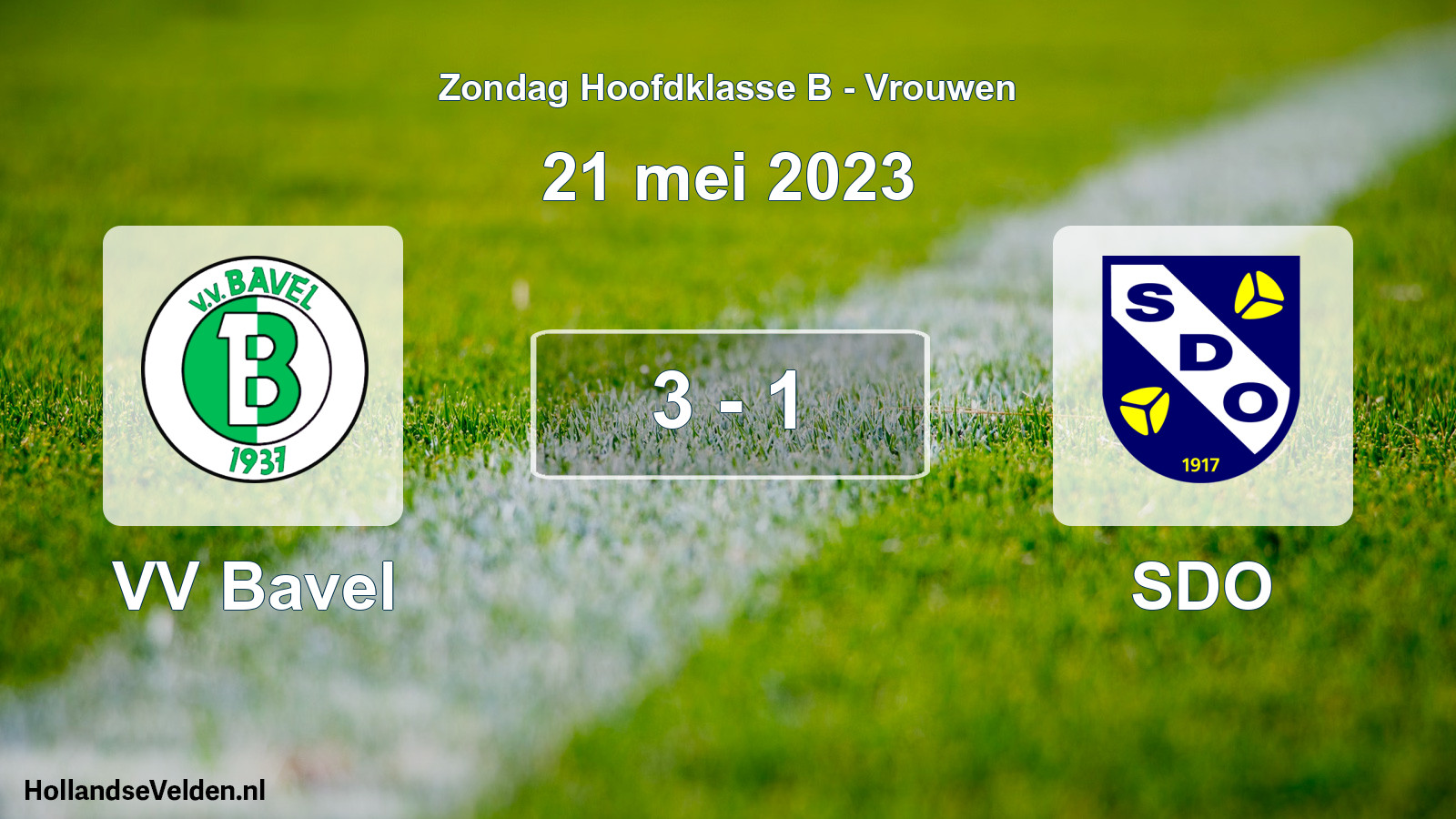 Gespeelde wedstrijd: VV Bavel - SDO 3 - 1 (21 mei 2023)