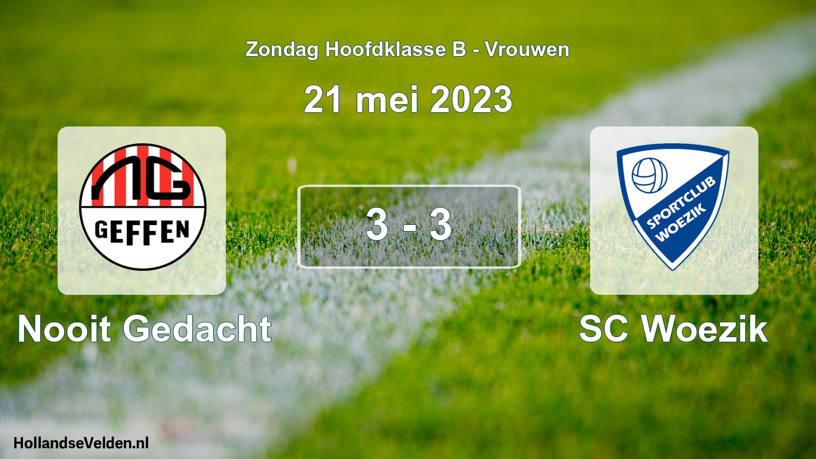 Gespeelde wedstrijd: Nooit Gedacht - SC Woezik 3 - 3 (21 mei 2023)