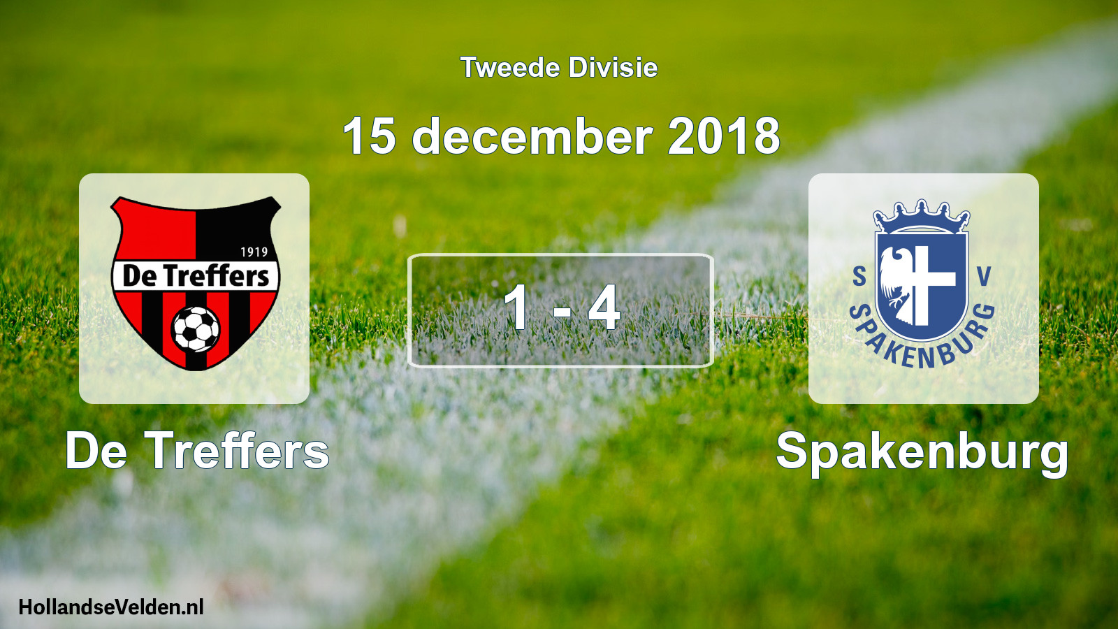 Total number of matches played: De Treffers - Spakenburg 1 - 4 (15 December 2018)