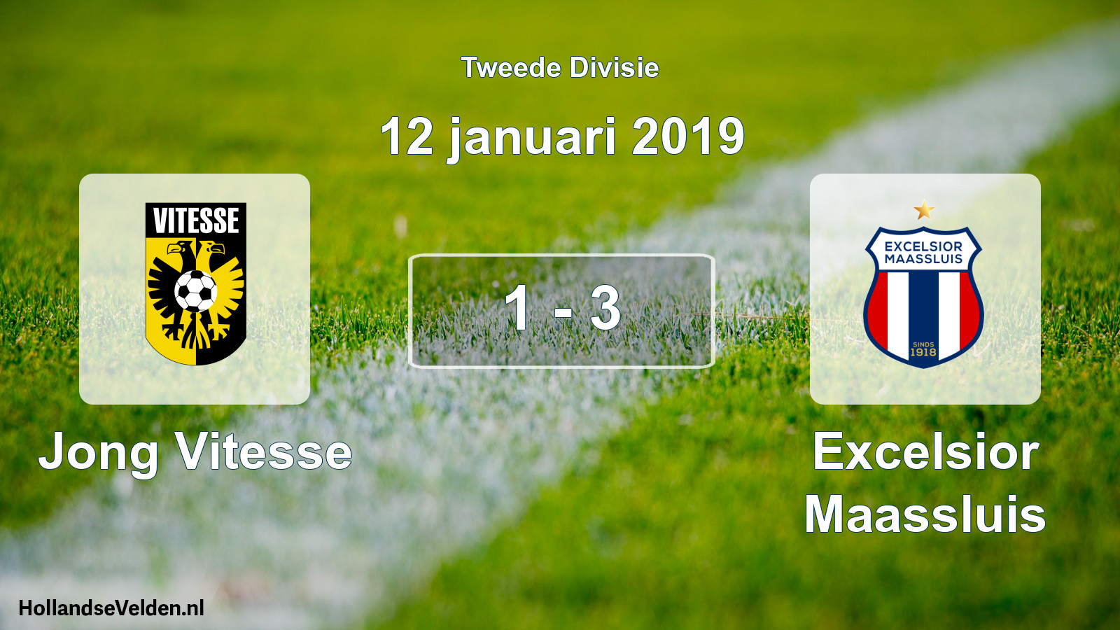 Total number of matches played: Jong Vitesse - Excelsior Maassluis 1 - 3 (12 January 2019)