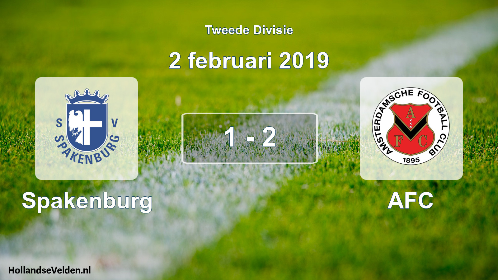 Total number of matches played: Spakenburg - AFC 1 - 2 (2 February 2019)