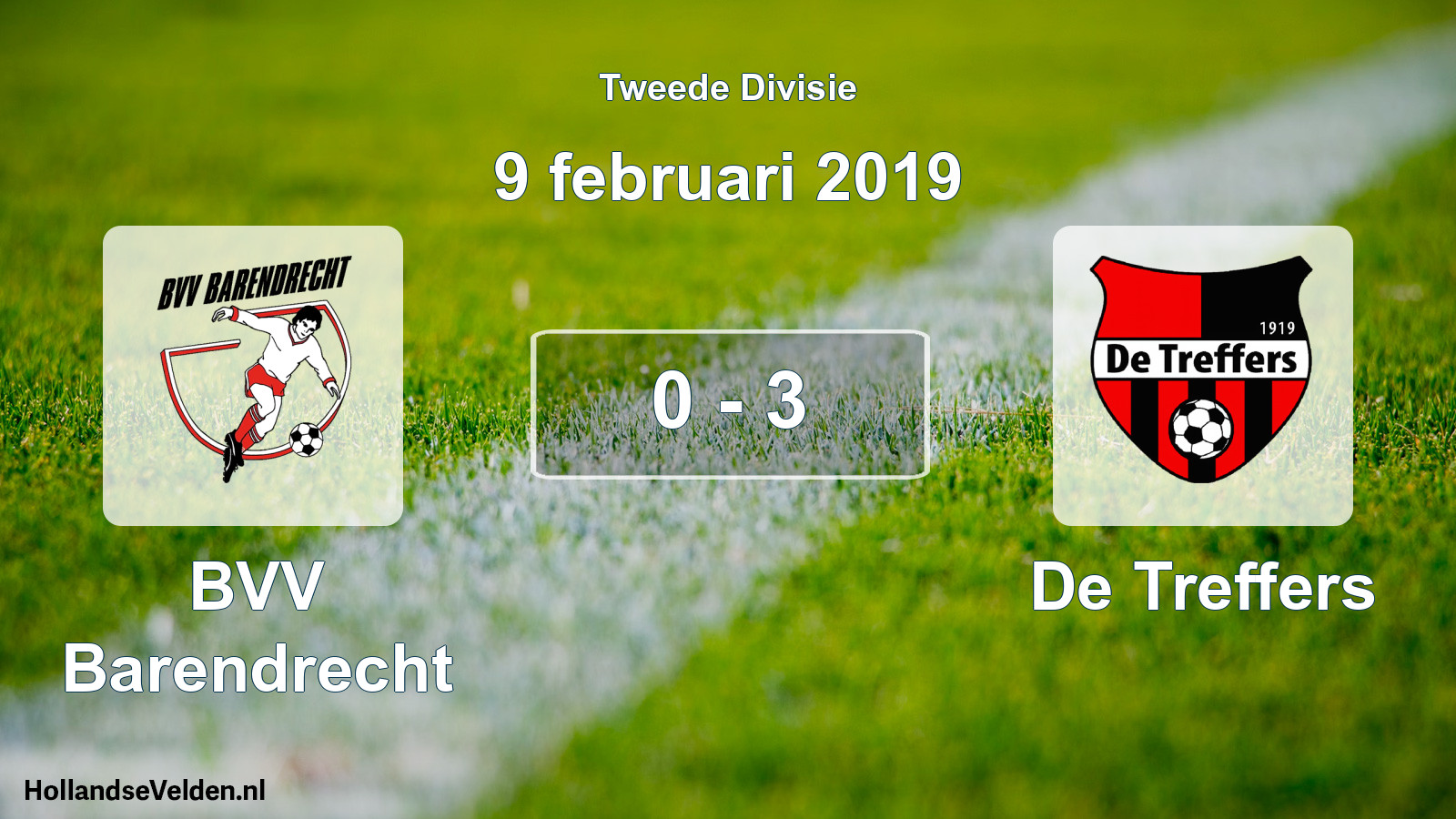 Total number of matches played: BVV Barendrecht - De Treffers 0 - 3 (9 February 2019)