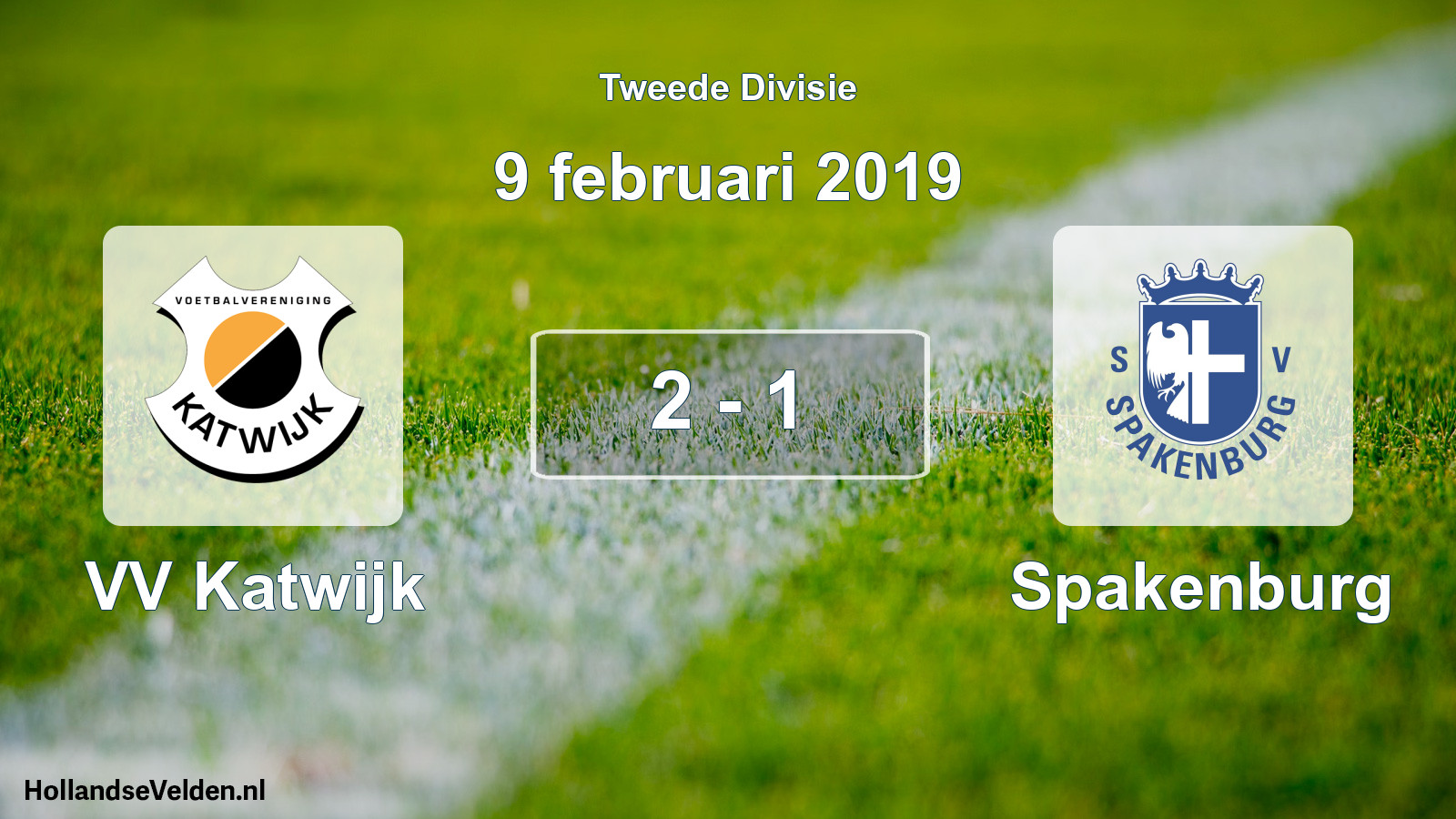 Total number of matches played: VV Katwijk - Spakenburg 2 - 1 (9 February 2019)