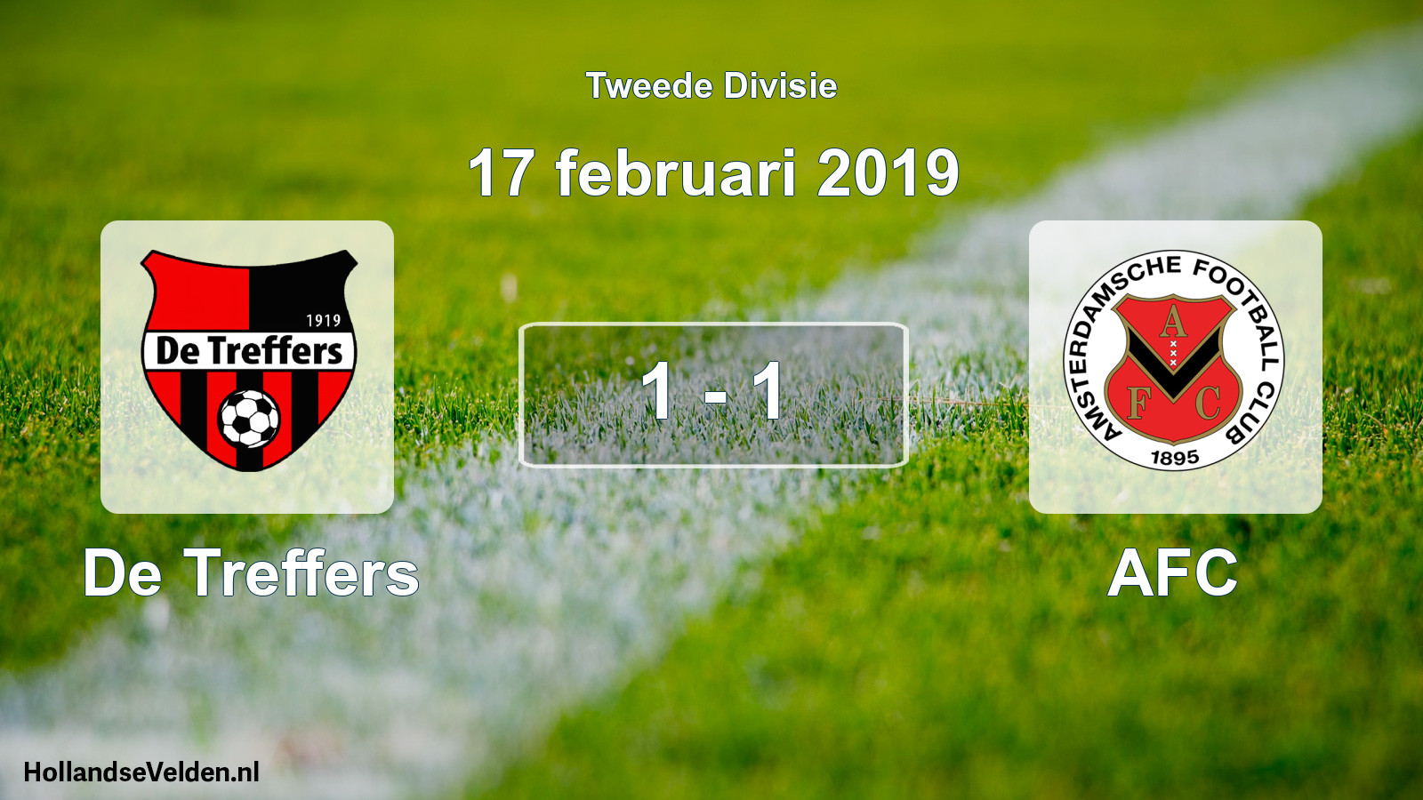 Total number of matches played: De Treffers - AFC 1 - 1 (17 February 2019)