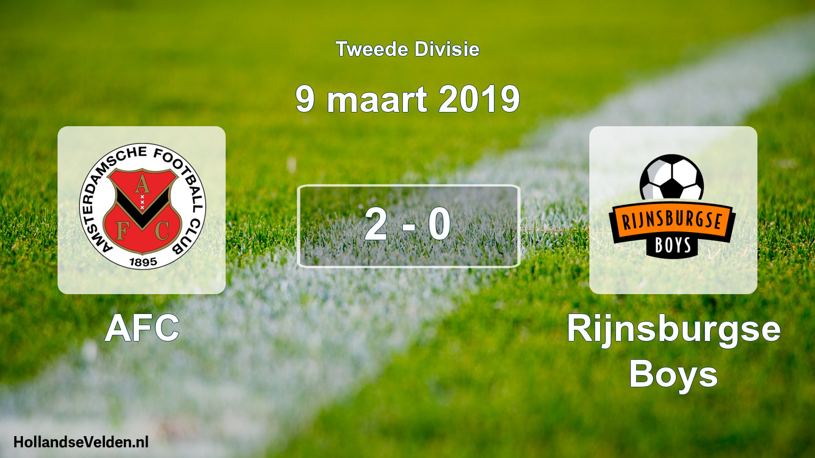 Total number of matches played: AFC - Rijnsburgse Boys 2 - 0 (9 March 2019)