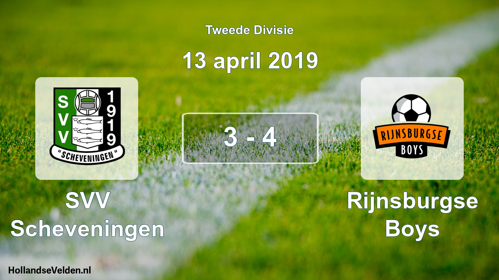 Total number of matches played: SVV Scheveningen - Rijnsburgse Boys 3 - 4 (13 April 2019)