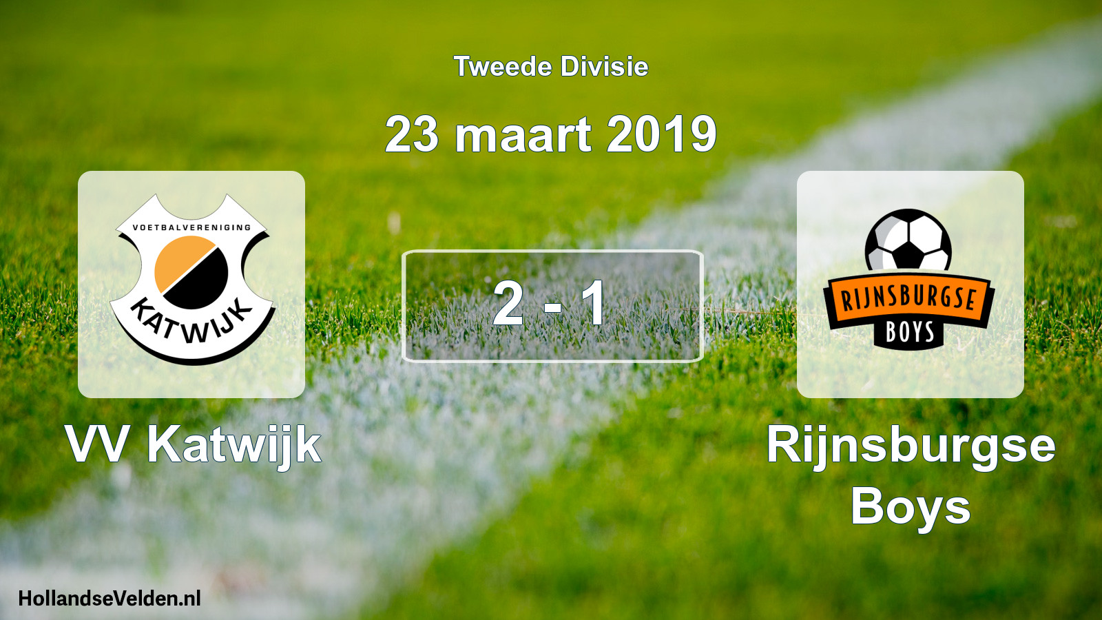 Total number of matches played: VV Katwijk - Rijnsburgse Boys 2 - 1 (23 March 2019)
