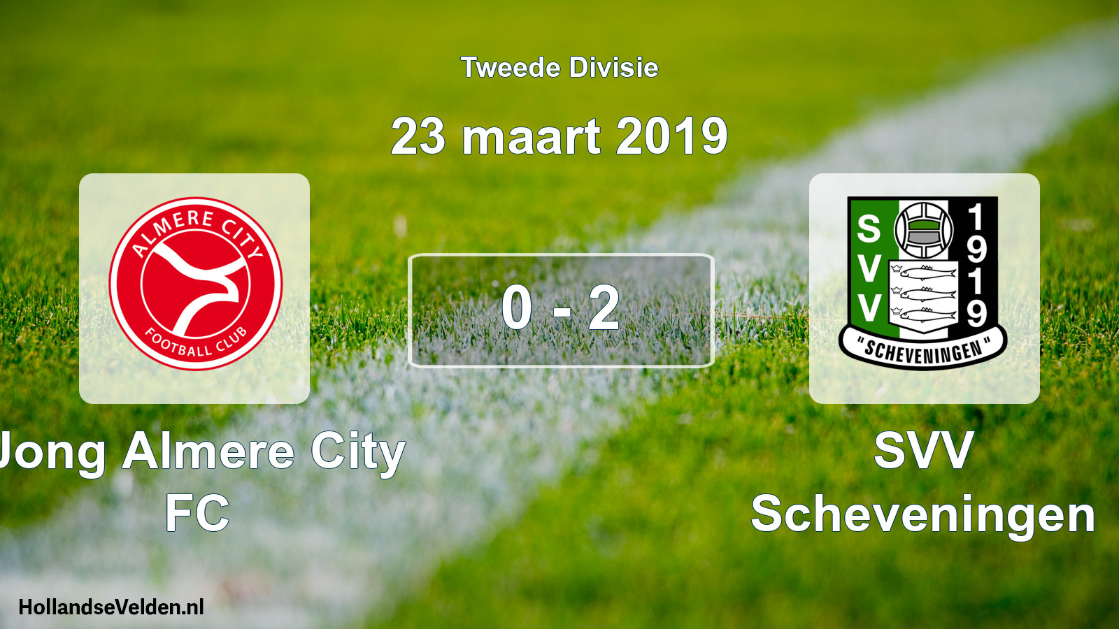 Total number of matches played: Jong Almere City FC - SVV Scheveningen 0 - 2 (23 March 2019)