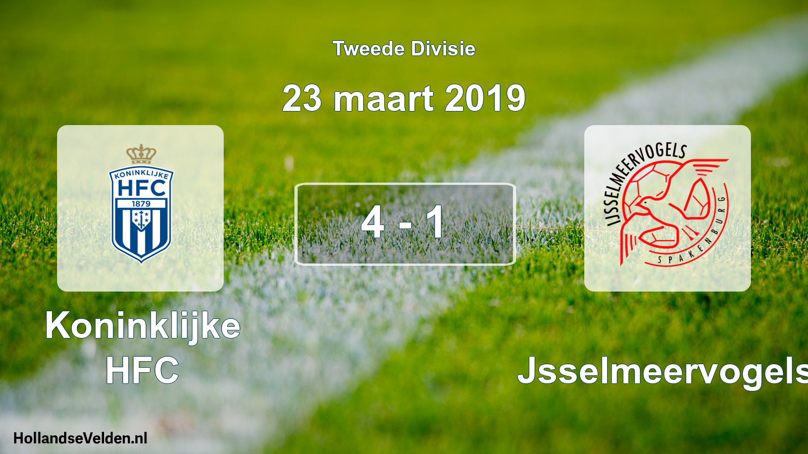 Total number of matches played: Koninklijke HFC - IJsselmeervogels 4 - 1 (23 March 2019)