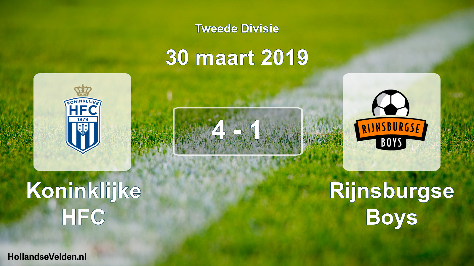 Total number of matches played: Koninklijke HFC - Rijnsburgse Boys 4 - 1 (30 March 2019)