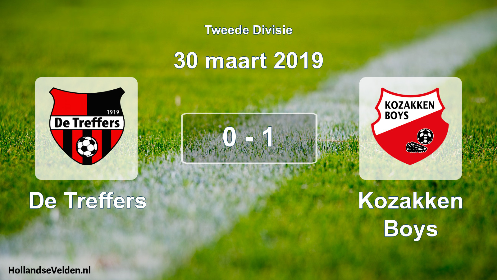 Total number of matches played: De Treffers - Kozakken Boys 0 - 1 (30 March 2019)