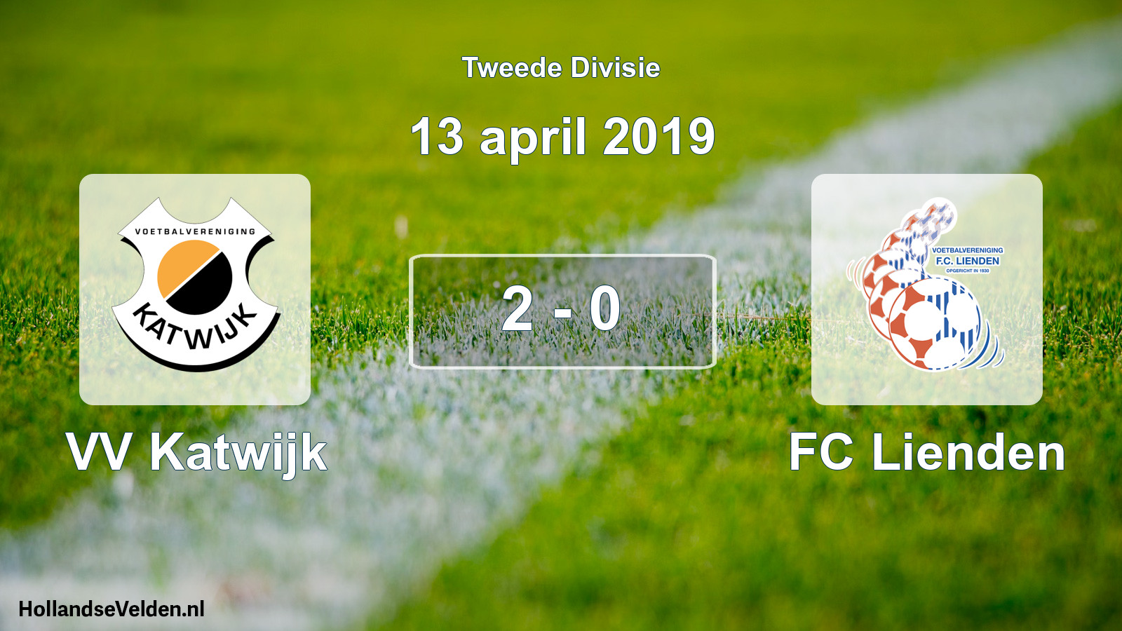 Total number of matches played: VV Katwijk - FC Lienden 2 - 0 (13 April 2019)