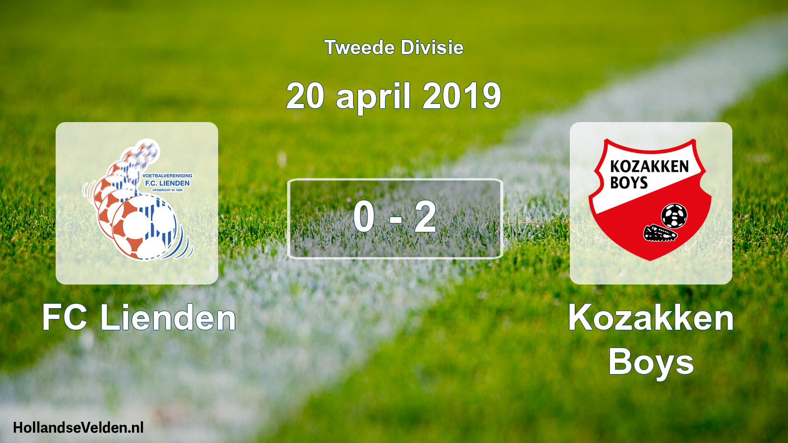 Total number of matches played: FC Lienden - Kozakken Boys 0 - 2 (20 April 2019)