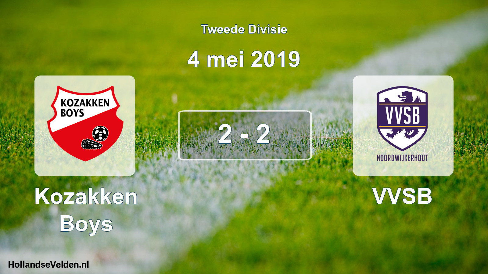 Total number of matches played: Kozakken Boys - VVSB 2 - 2 (4 May 2019)