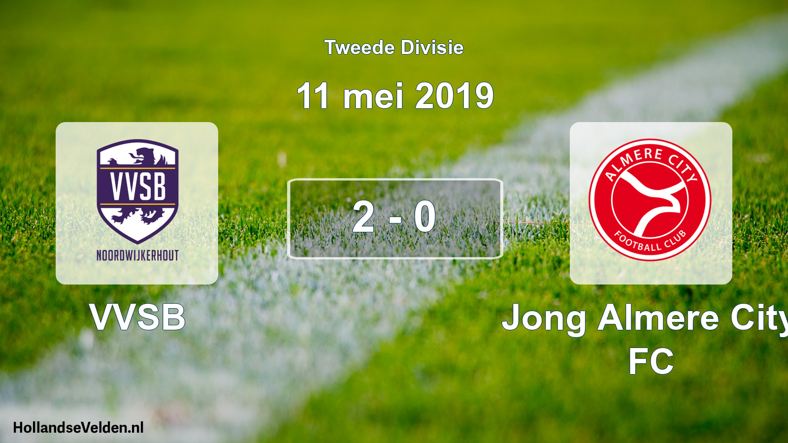 Total number of matches played: VVSB - Jong Almere City FC 2 - 0 (11 May 2019)