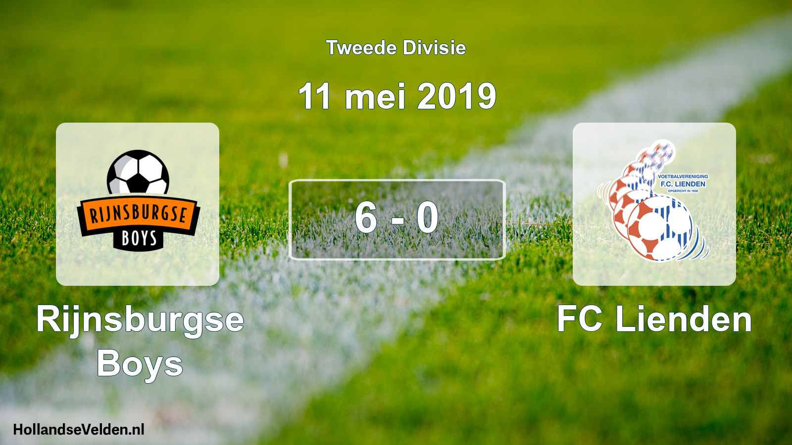 Total number of matches played: Rijnsburgse Boys - FC Lienden 6 - 0 (11 May 2019)