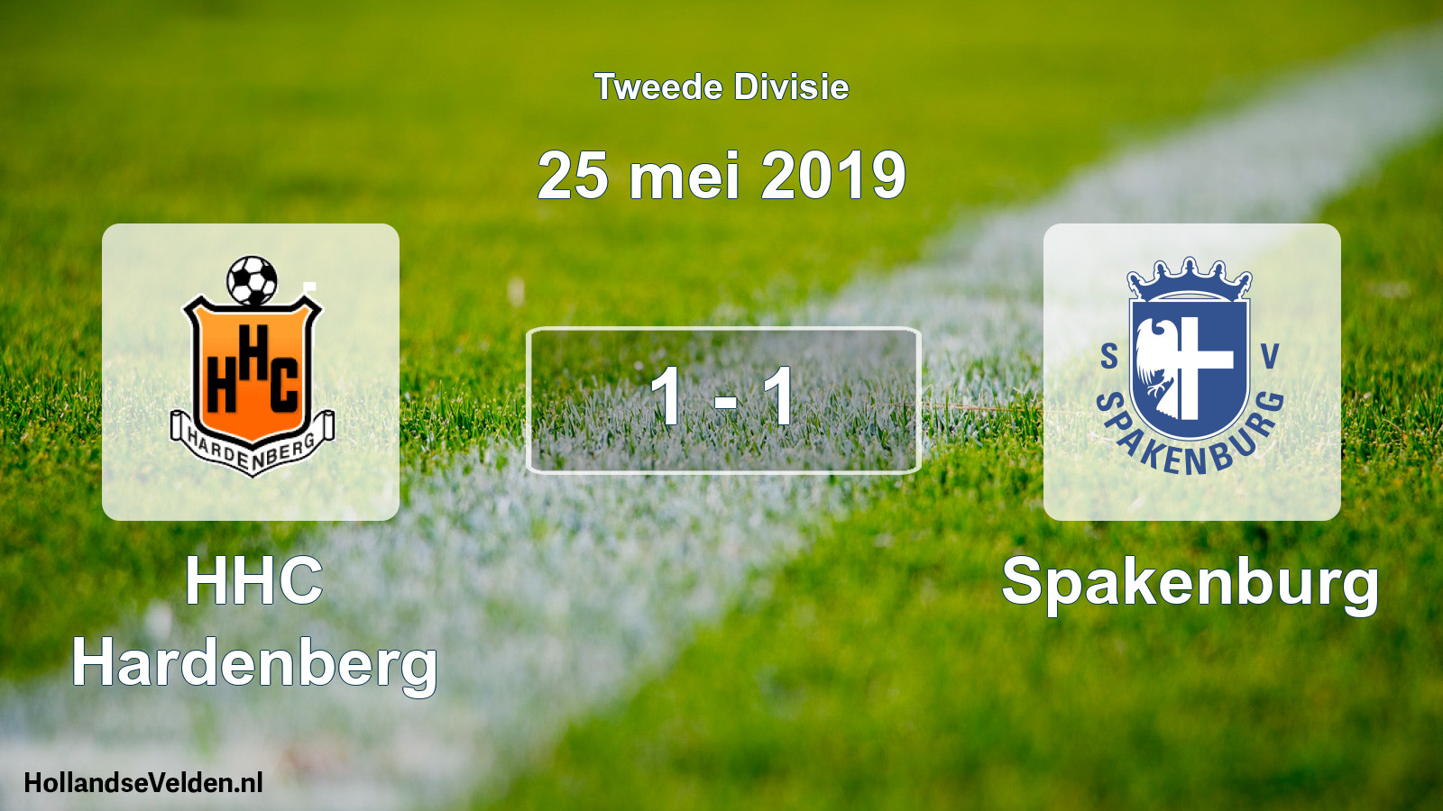 Total number of matches played: HHC Hardenberg - Spakenburg 1 - 1 (25 May 2019)