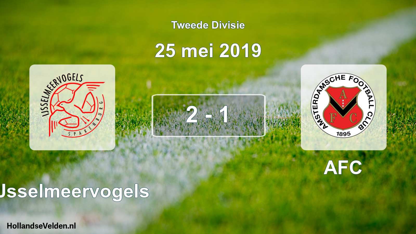 Total number of matches played: IJsselmeervogels - AFC 2 - 1 (25 May 2019)