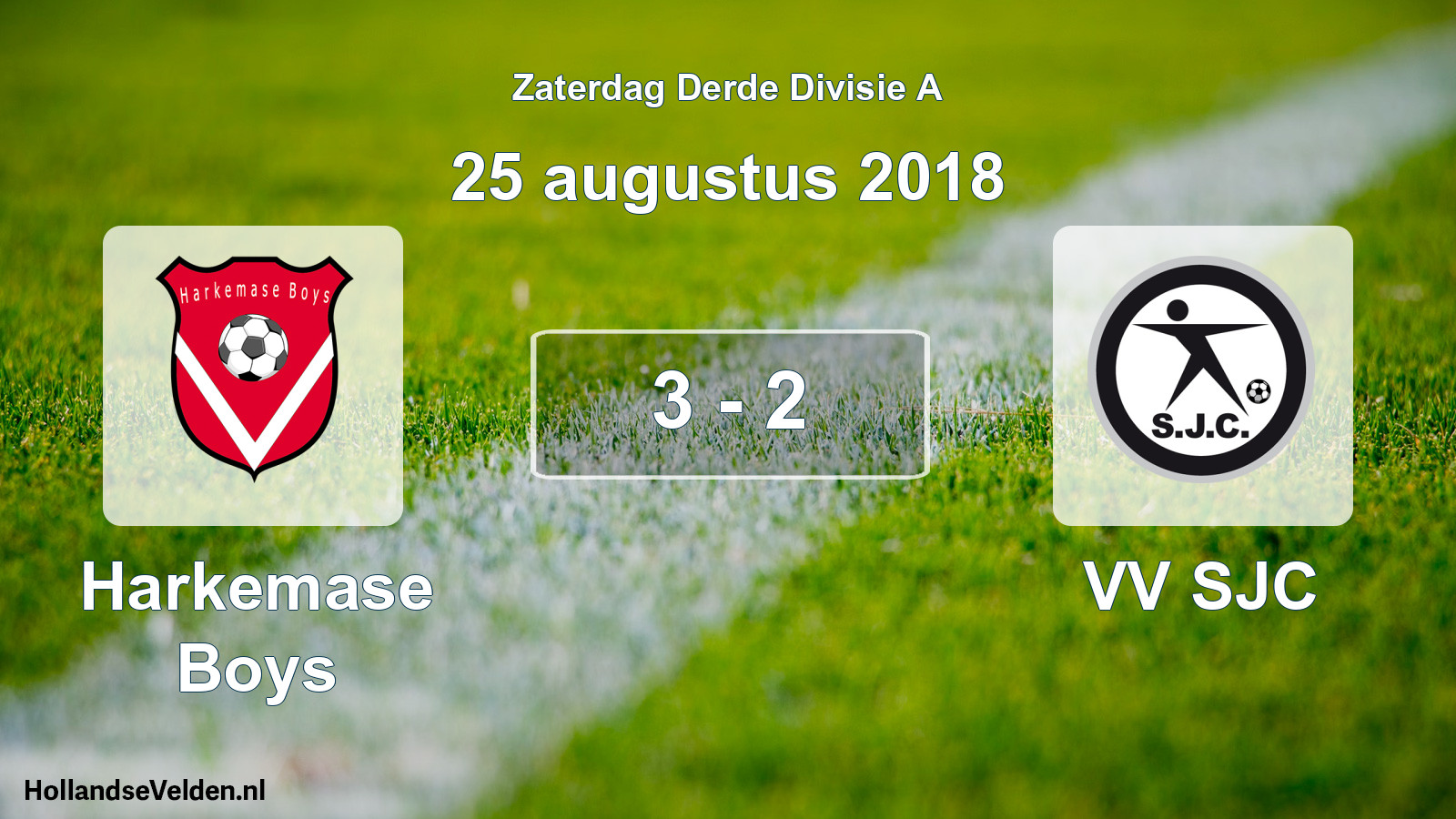 Total number of matches played: Harkemase Boys - VV SJC 3 - 2 (25 August 2018)