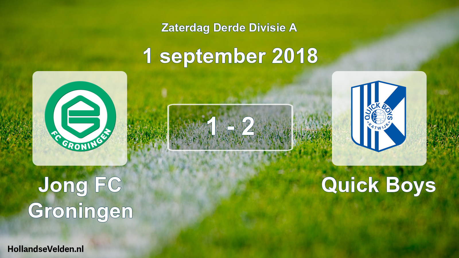 Total number of matches played: Jong FC Groningen - Quick Boys 1 - 2 (1 September 2018)