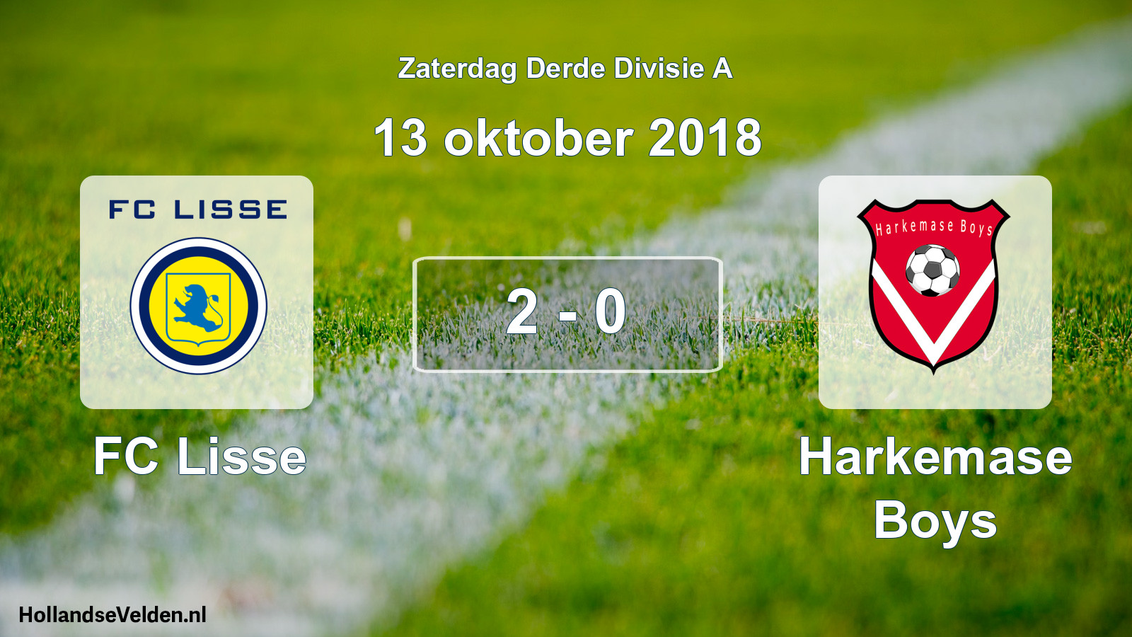 Total number of matches played: FC Lisse - Harkemase Boys 2 - 0 (13 October 2018)