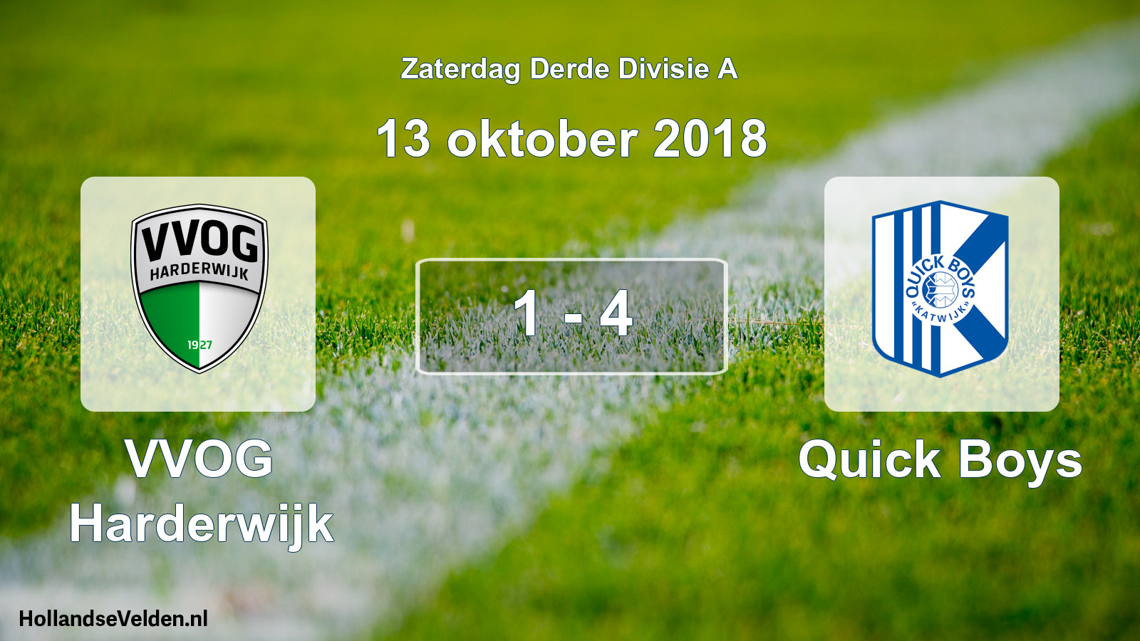 Total number of matches played: VVOG Harderwijk - Quick Boys 1 - 4 (13 October 2018)