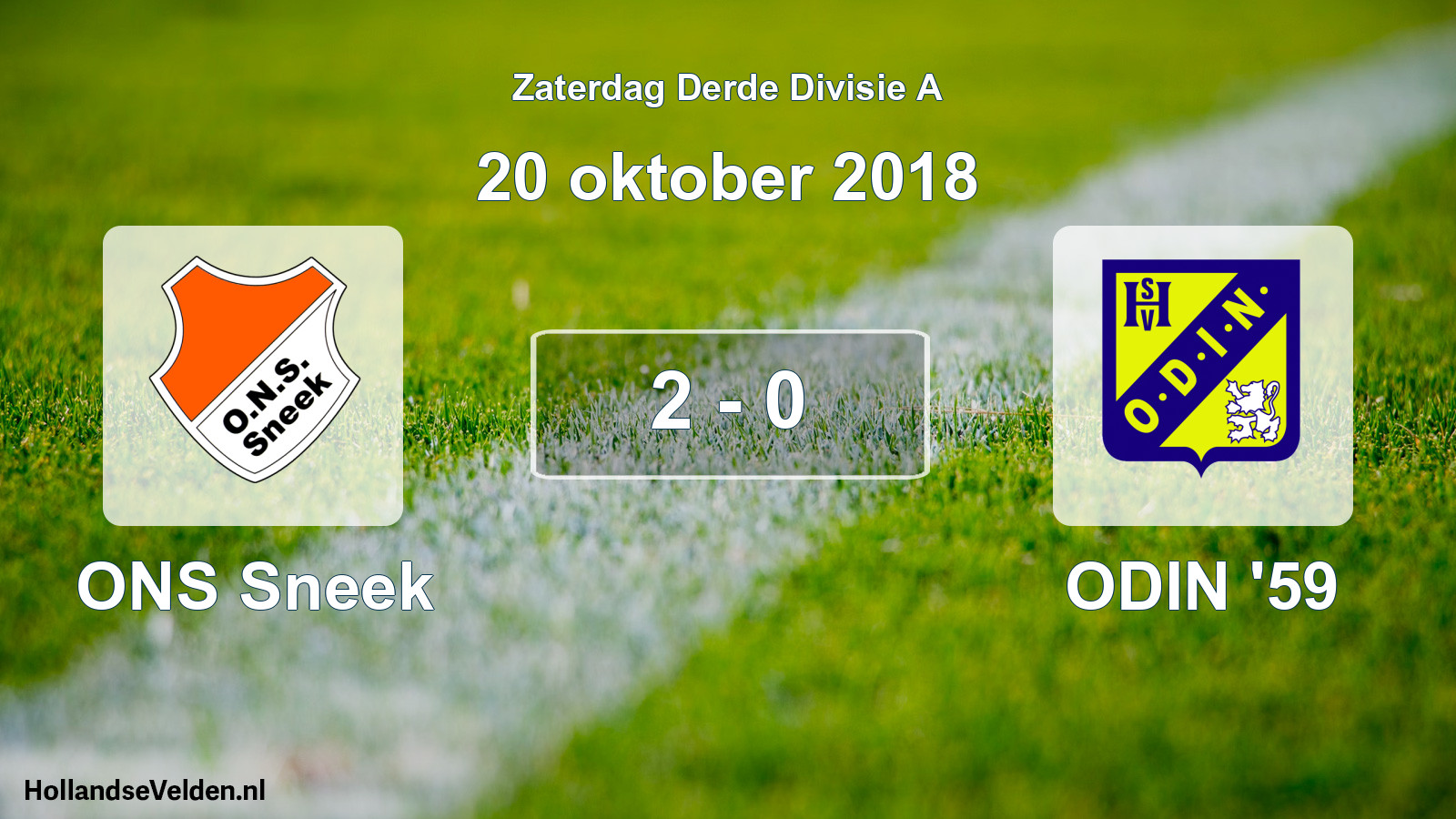Total number of matches played: ONS Sneek - ODIN '59 2 - 0 (20 October 2018)