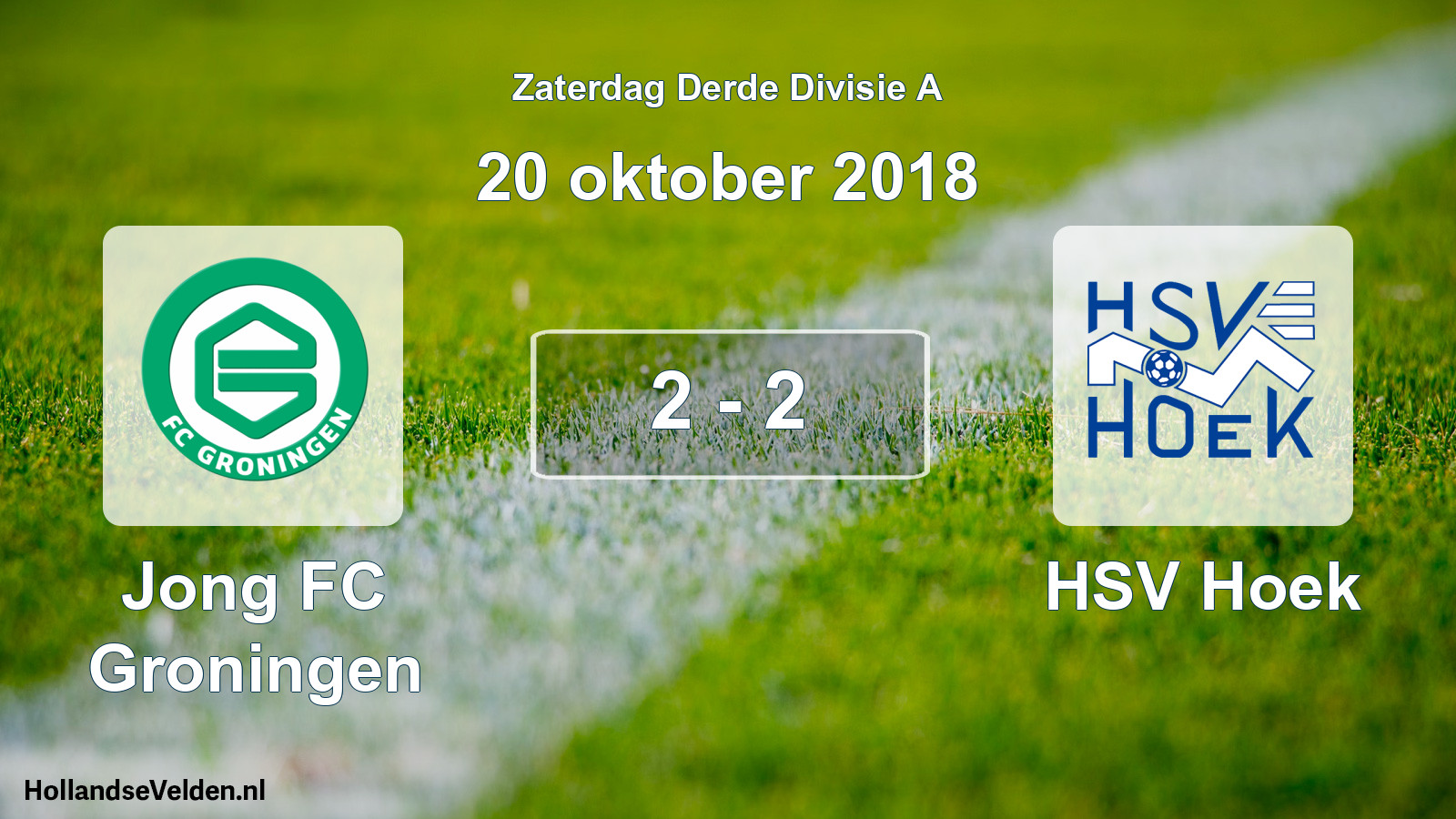 Total number of matches played: Jong FC Groningen - HSV Hoek 2 - 2 (20 October 2018)