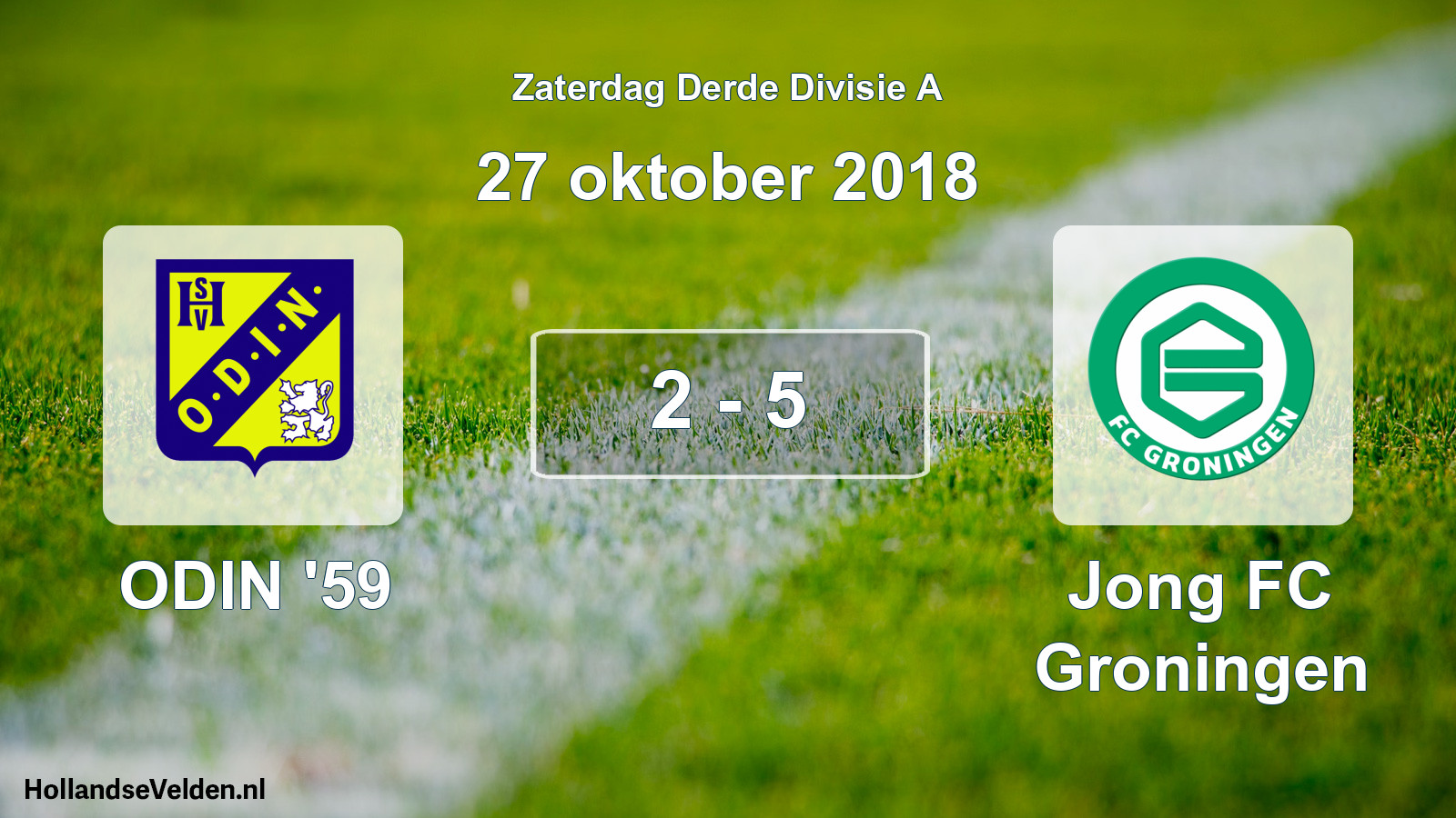 Total number of matches played: ODIN '59 - Jong FC Groningen 2 - 5 (27 October 2018)