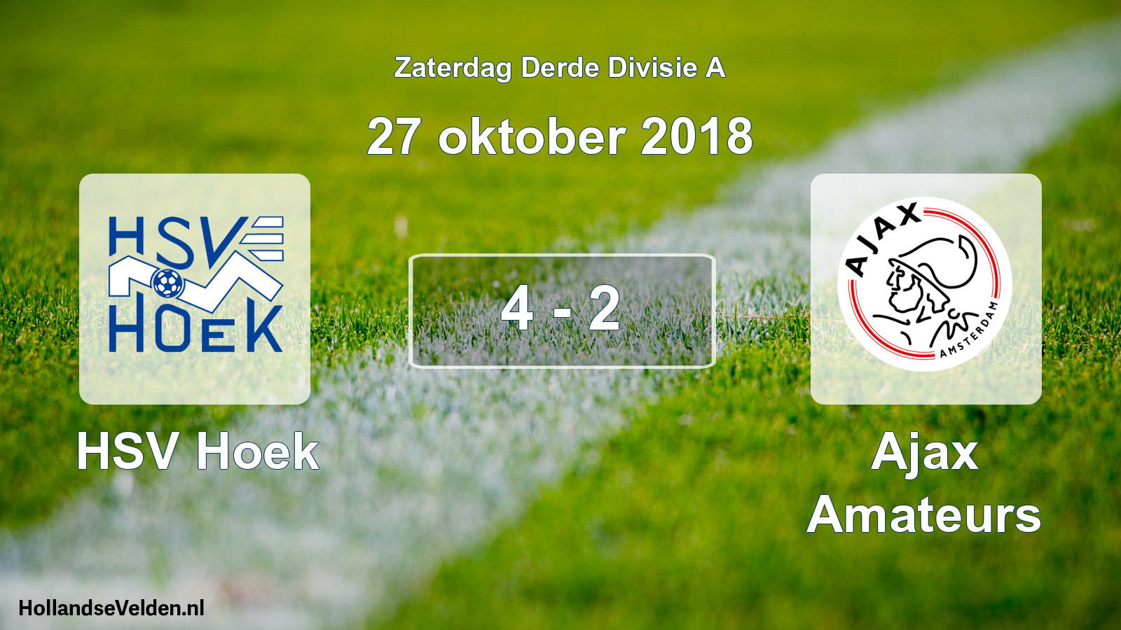 Total number of matches played: HSV Hoek - Ajax Amateurs 4 - 2 (27 October 2018)