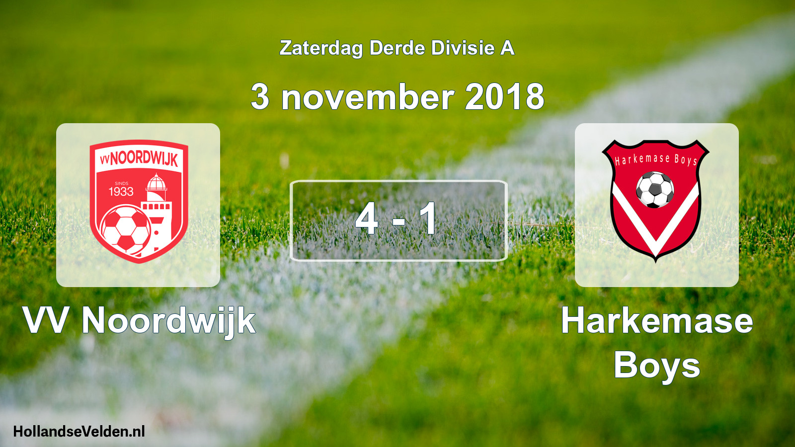 Total number of matches played: VV Noordwijk - Harkemase Boys 4 - 1 (3 November 2018)