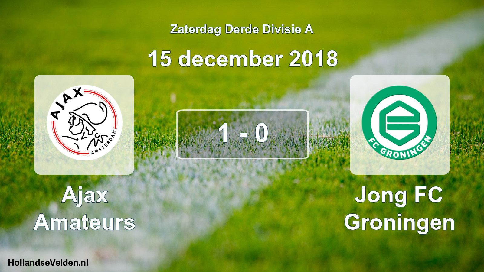 Total number of matches played: Ajax Amateurs - Jong FC Groningen 1 - 0 (15 December 2018)