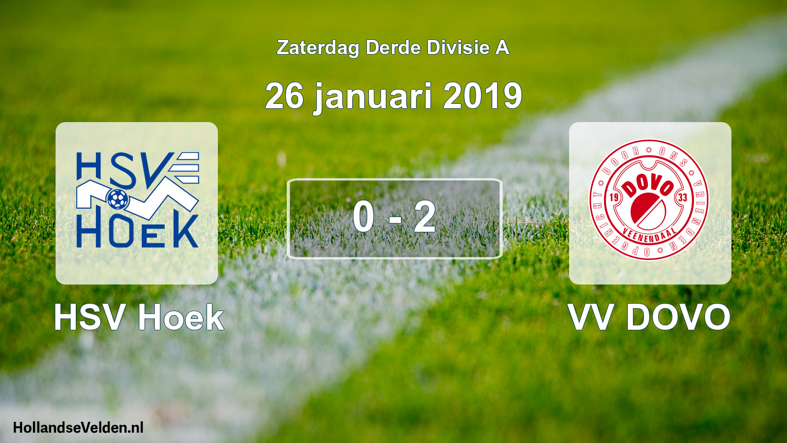 Total number of matches played: HSV Hoek - VV DOVO 0 - 2 (26 January 2019)