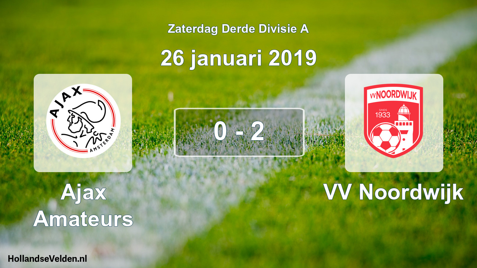 Total number of matches played: Ajax Amateurs - VV Noordwijk 0 - 2 (26 January 2019)