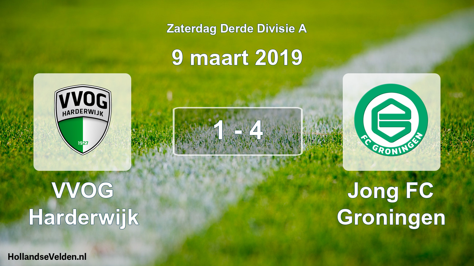 Total number of matches played: VVOG Harderwijk - Jong FC Groningen 1 - 4 (9 March 2019)