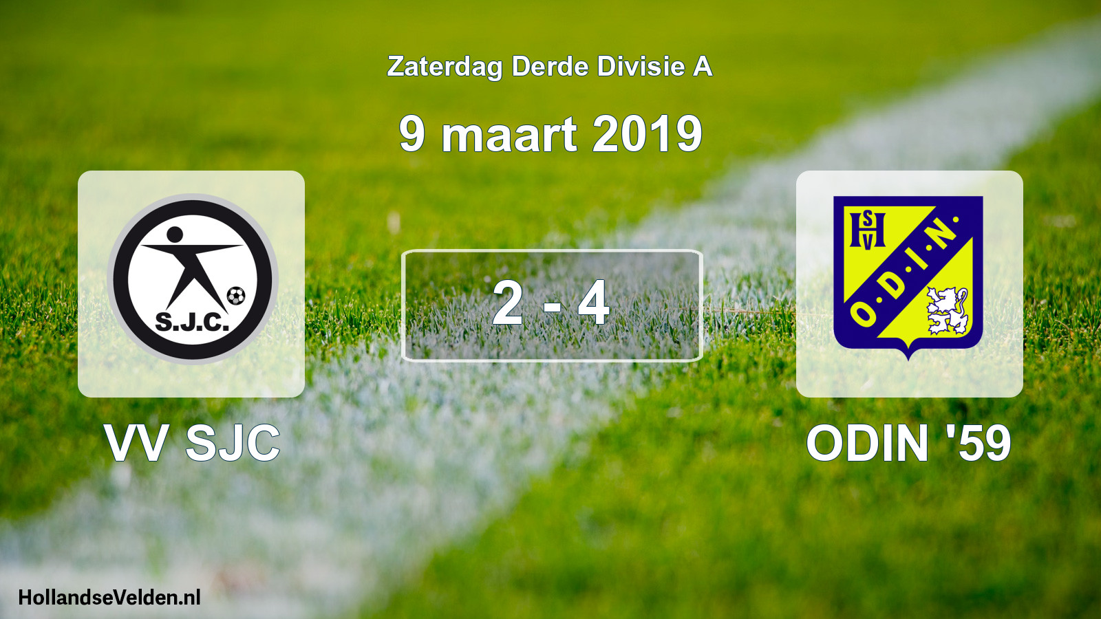 Total number of matches played: VV SJC - ODIN '59 2 - 4 (9 March 2019)