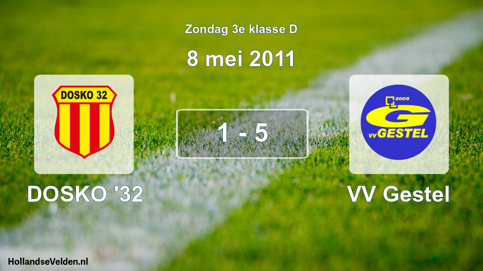 Total number of matches played: DOSKO '32 - VV Gestel 1 - 5 (8 May 2011)