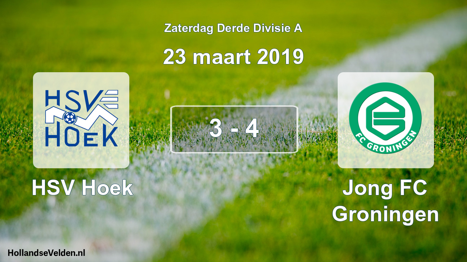 Total number of matches played: HSV Hoek - Jong FC Groningen 3 - 4 (23 March 2019)