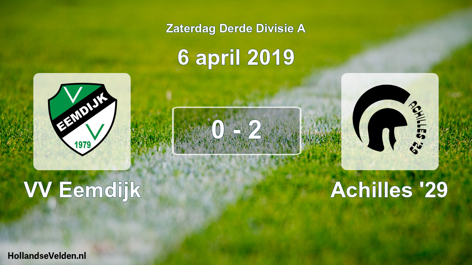 Total number of matches played: VV Eemdijk - Achilles '29 0 - 2 (6 April 2019)