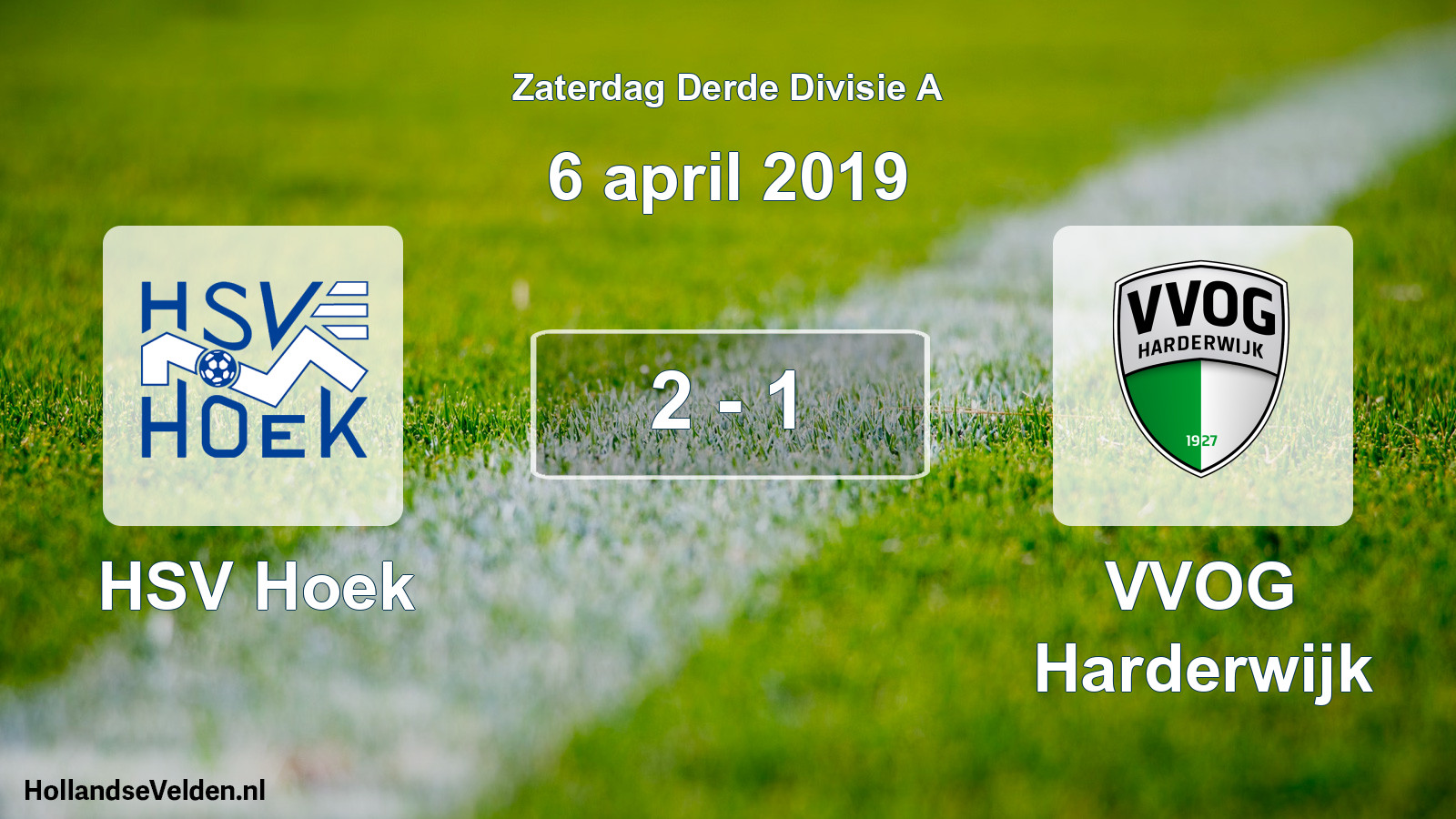 Total number of matches played: HSV Hoek - VVOG Harderwijk 2 - 1 (6 April 2019)