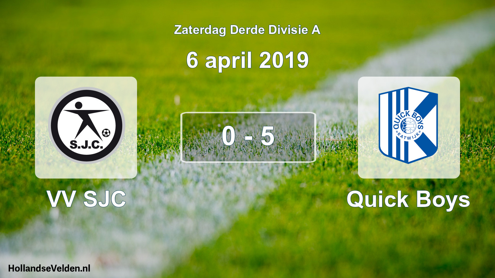 Total number of matches played: VV SJC - Quick Boys 0 - 5 (6 April 2019)