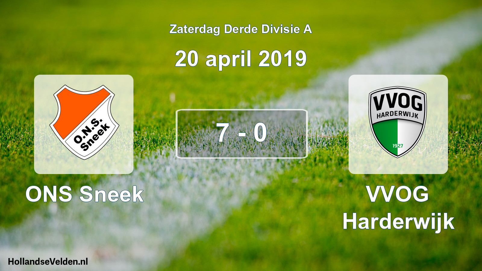 Total number of matches played: ONS Sneek - VVOG Harderwijk 7 - 0 (20 April 2019)