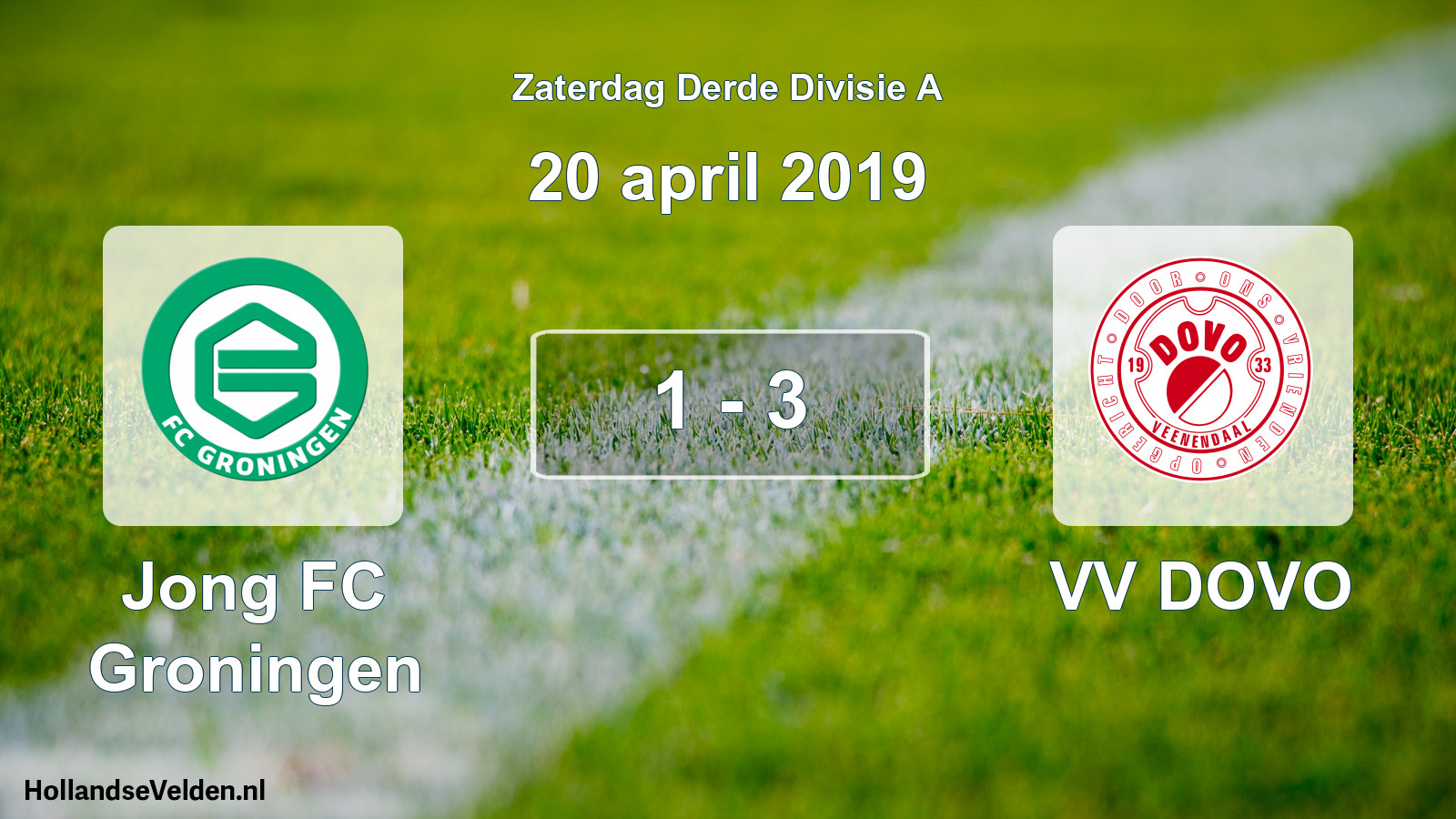 Total number of matches played: Jong FC Groningen - VV DOVO 1 - 3 (20 April 2019)
