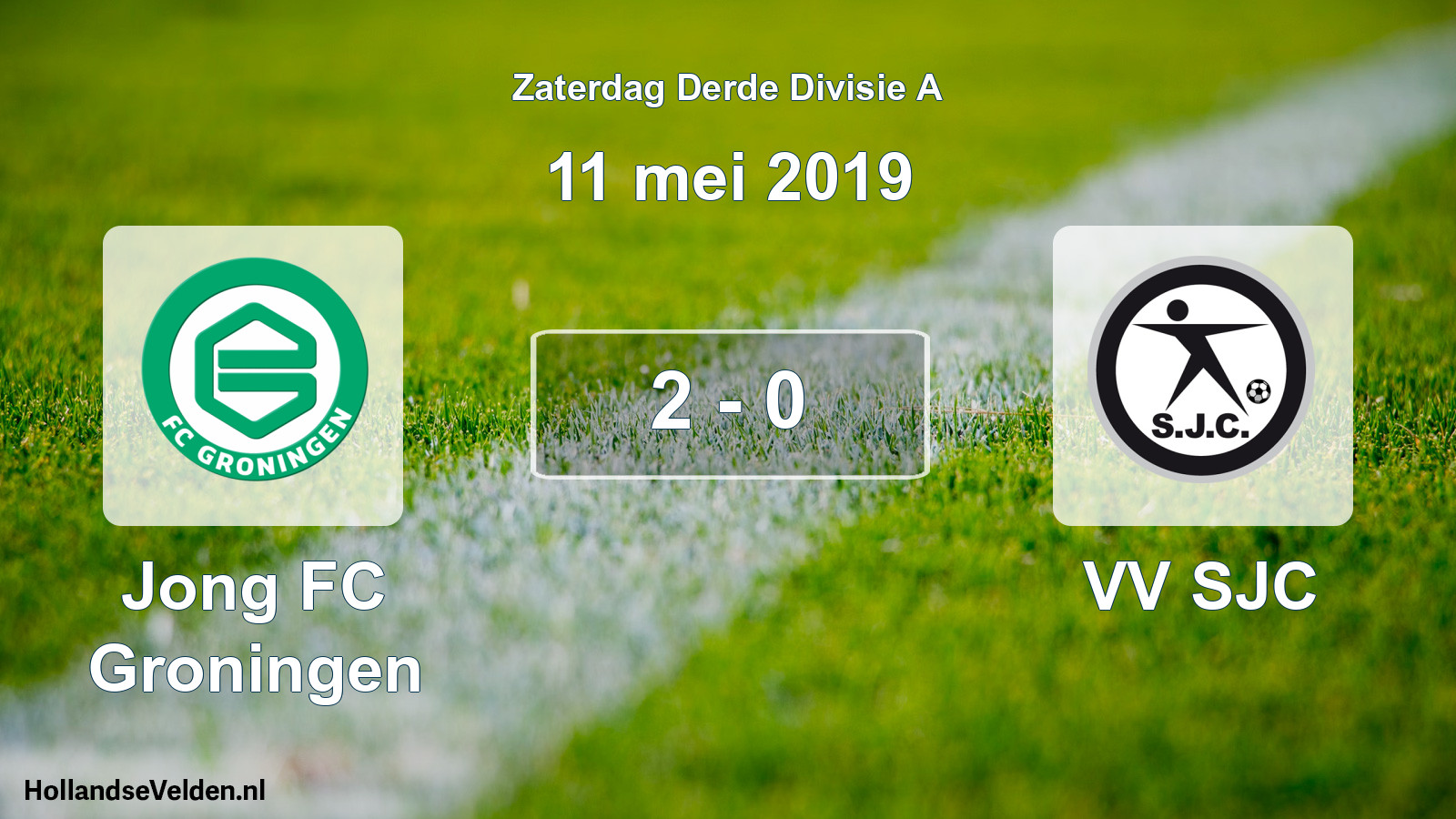 Total number of matches played: Jong FC Groningen - VV SJC 2 - 0 (11 May 2019)