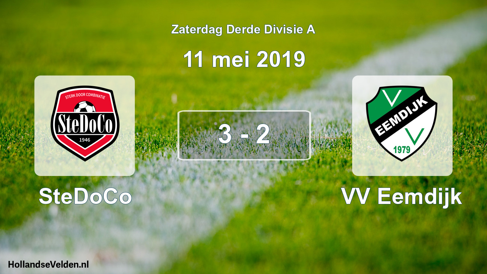 Total number of matches played: SteDoCo - VV Eemdijk 3 - 2 (11 May 2019)