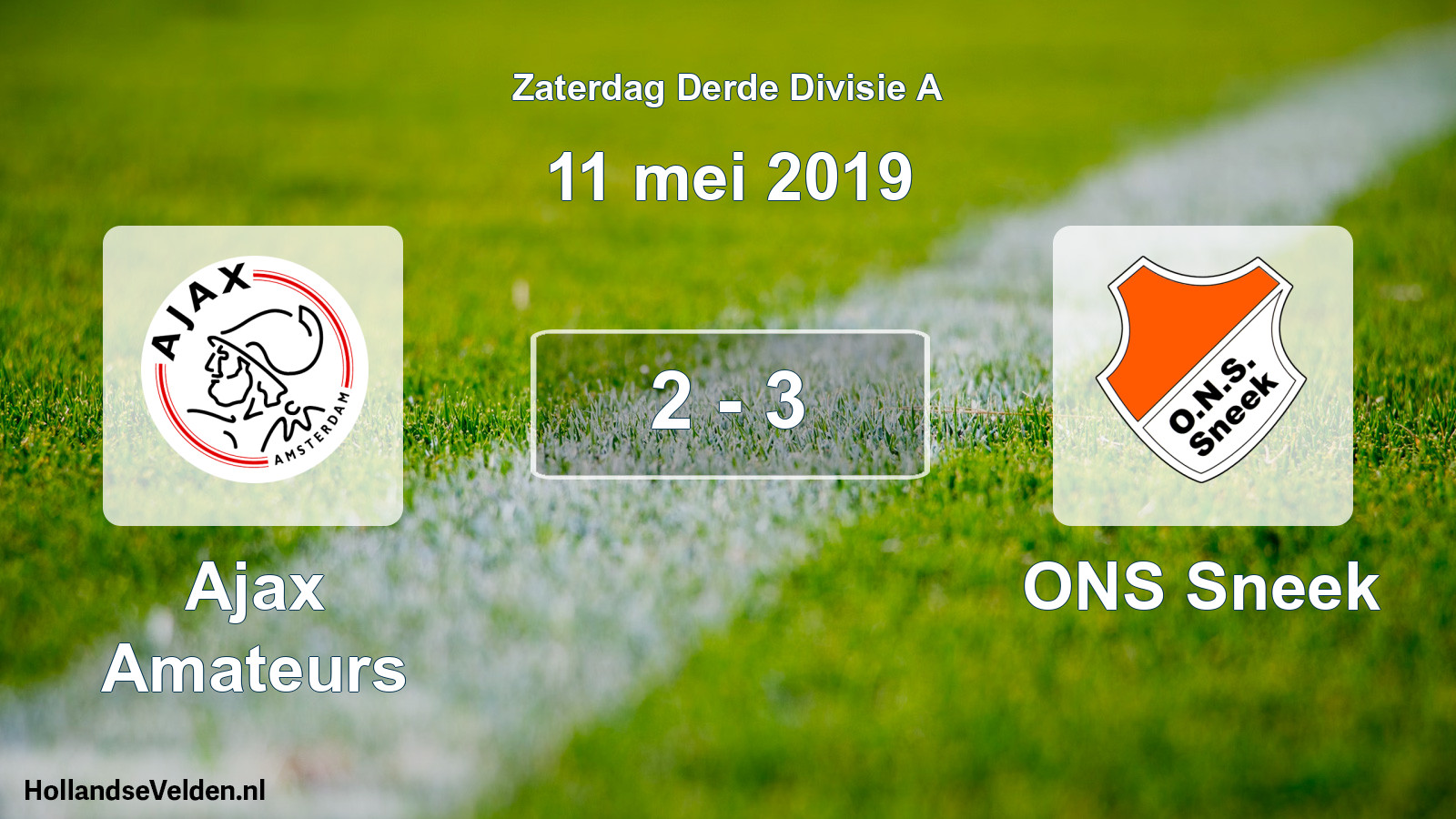 Total number of matches played: Ajax Amateurs - ONS Sneek 2 - 3 (11 May 2019)